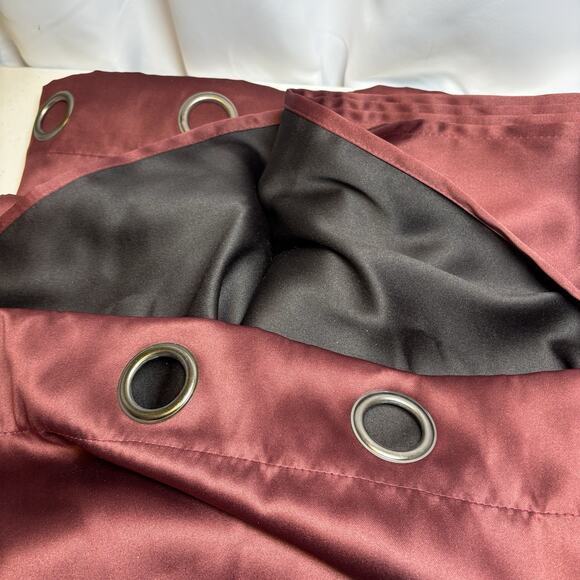 Sun Zero Window Curtains 40” x 108” LONG Burgundy Black Out Panel EUC - Picture 2 of 7